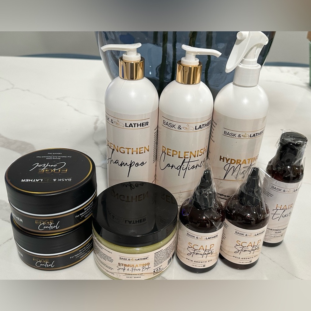 Slightly Used - STILL FULL Hair Treatment Set - White and Black - Picture 2 of 2